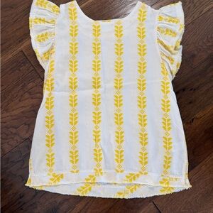 THML Yellow and White Embroidered Shirt